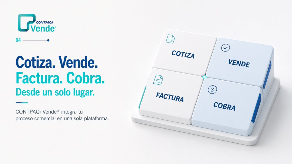 ACOMENLINEA's tweet photo. Una venta no termina cuando el cliente acepta
Ahí comienza el resto del proceso.

¿Y si todas las etapas trabajaran conectadas?

CONTPAQi Vende® integra cotización, venta, facturación y cobranza en una sola plataforma
📲 Contáctanos: https://t.co/3jAXppjblv
#CONTPAQiVende #pymes https://t.co/I0yIEVBABI