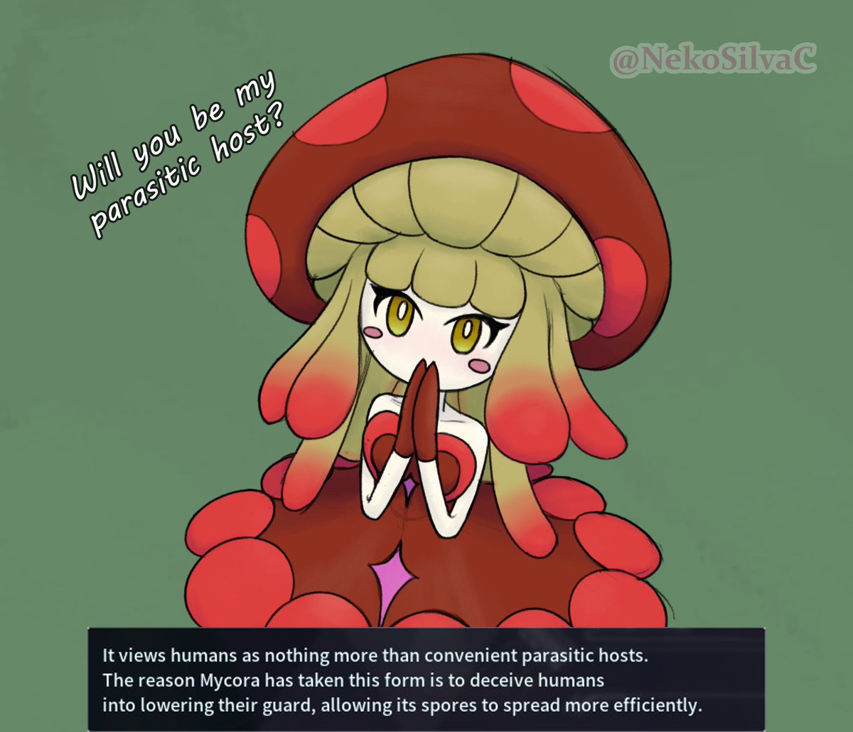 NekosilvaC's tweet photo. Mushroom Women have dragged me out of my art slump

Is Mycora truly a parasite if her adorableness gives me great joy? 😌

Don't answer that, my lungs could be 50% spores and it'd still be worth 😎 https://t.co/ghkkYBTph1