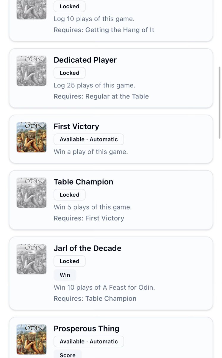 ABlueWizardToo's tweet photo. Some of the achievements for #AFFO by @FeuerlandSpiele 

https://t.co/vTDLoUVTb2

#boardgame #Tabletop https://t.co/Gga8lzlL2a