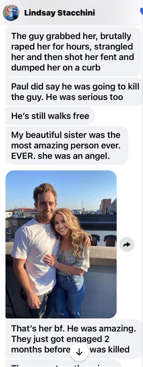 pitbullmom99999's tweet photo. Really it’s TB ? How about she sent them to me and LIED and told me her sister was murdered.  Lindsay told me this is her sister that was murdered and her boyfriend who is so devastated. You think that’s ok ? Are you ok with a fraud indicting someone when they don’t even say who they really are ?