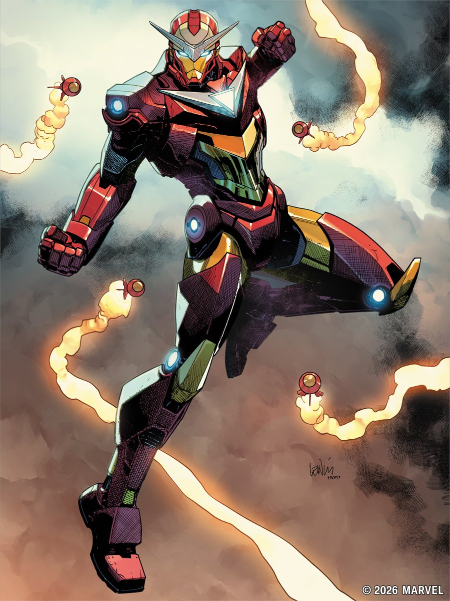 MARVELTokon's tweet photo. D-8 🎉

Marvel legend Leinil Francis Yu joins our launch countdown with this stunning illustration of Iron Man, brought to life with breathtaking colours by fellow legend Romulo Fajardo Jr.! https://t.co/mmNt6wpYN9