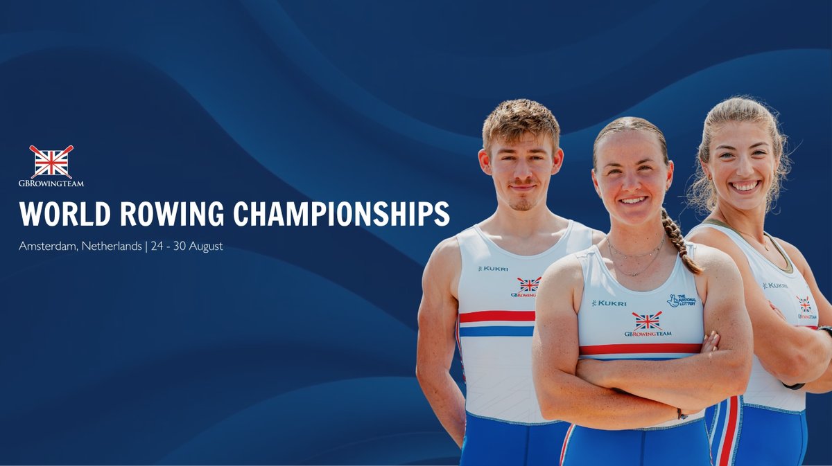 BritishRowing's tweet photo. GB Rowing Team selected for the 2026 World Rowing Championships 

47 athletes have been selected to represent Great Britain at the World Rowing Championships in Amsterdam, Netherlands on 24-30 August. 

Meet the team 👇 
https://t.co/vHugJhc9aD

📸 @amynicholasphoto https://t.co/f5IDDViu7L