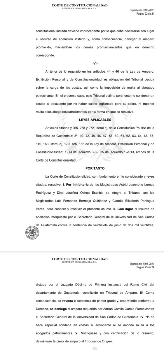 dcuevas_pl's tweet photo. Julia Rivera, magistrada de CC, apoyó a su ex esposo, Luis Cordón, Secretario de USAC, en el caso de Camilo García, estudiante que buscaba anular su expulsión. Astrid Lemus, también magistrada fue abogada de García pero ella si se apartó de los expedientes a diferencia de Rivera. https://t.co/ydYoU0VXKt