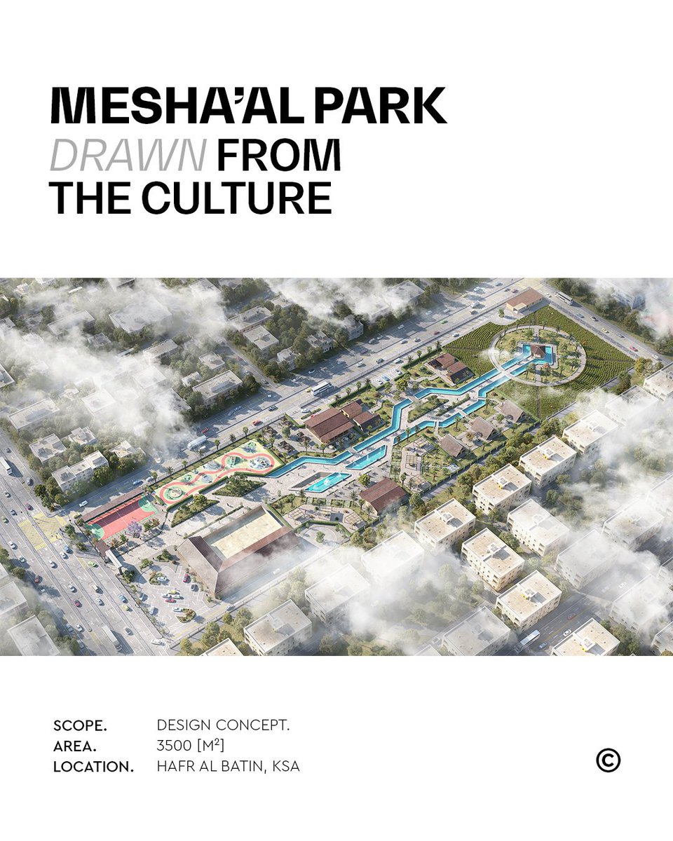 RalPlus's tweet photo. Mesha'al Park’s design concept primarily aims to establish a vibrant new tourist destination in Hafr Al Batin, KSA. With a clear vision and detailed sketches, the ideal park for Hafr Al Batin was thoughtfully planned.
https://t.co/LWcsQsLbLT
#meshalpark #hafralbatn https://t.co/f17PROM2bB