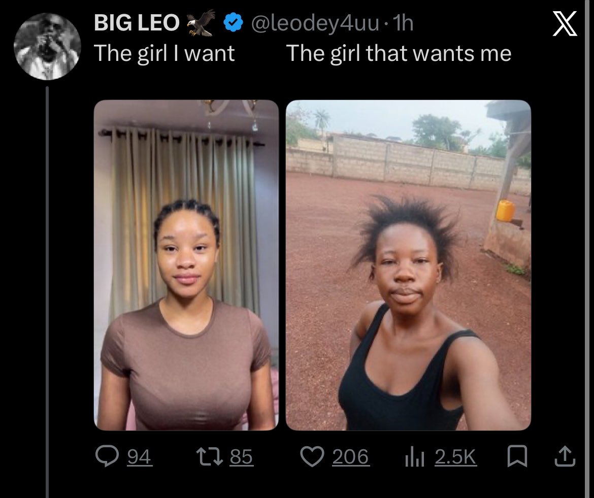 Ewatomiby's tweet photo. Men standards too low broo… Girl wey dey drink toilet water na your spec??😭🤦🏾‍♂️ https://t.co/Y4MkjOorEK