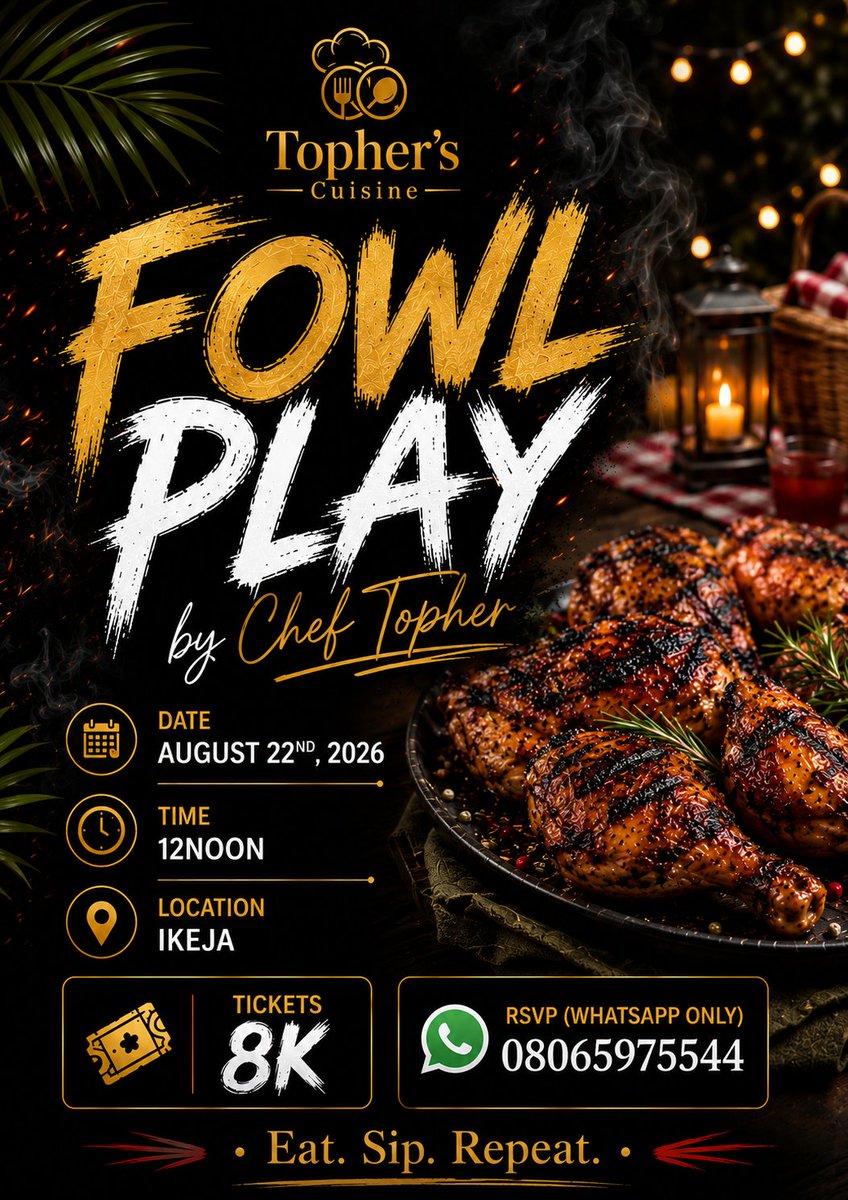 The_Weird_Chef's tweet photo. It's salary week!!!!.... Don't spend it all on paying bills o, take out 8k for your enjoyment!!! Everything no be ajo. Get your tickets now to avoid 'had i known'. Pamper the body that work the money, you sef don try. 

Link - https://t.co/gNy5KRIeNW

Please retweet 🙏 https://t.co/9d7bZeexgA