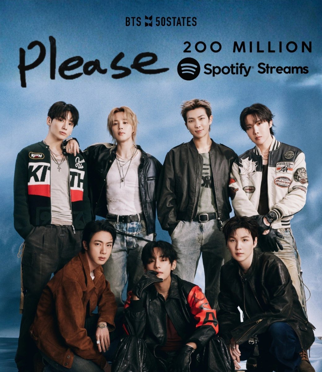 BTSx50States's tweet photo. #Please passed 200M Spotify streams!! 💜💜 #BTS_ARİRANG https://t.co/8L8yXbTGp7