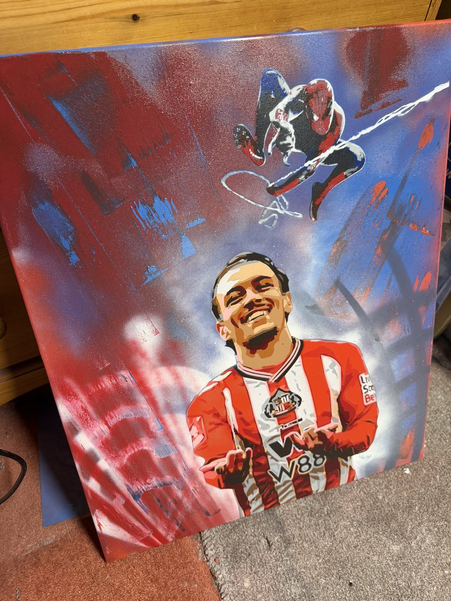 SaraBerry846014's tweet photo. Sunderland Banksy well done Jack @CWaters_SAFC @SunderlandEcho @SunderlandAFC #spiderman #safc #marvelart https://t.co/E1zjrcAuJF