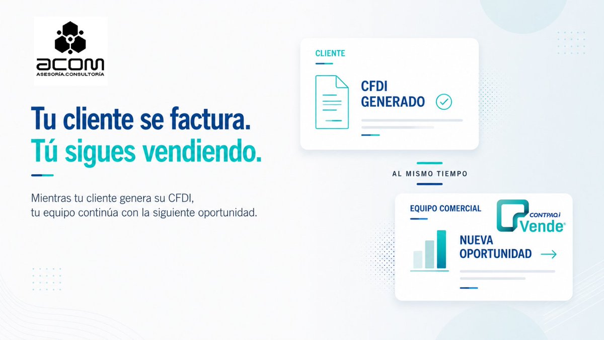 ACOMENLINEA's tweet photo. ¿Me puedes mandar mi factura?
Ahora tu cliente también puede generarla

Con CONTPAQi Vende®, tus clientes pueden generar su CFDI mediante un portal de autofacturación disponible 24/7

Tu cliente se factura. Tú sigues vendiendo
📲Contáctanos: https://t.co/3jAXppjJb3
#CONTPAQiVende https://t.co/JtzLG42Cd4