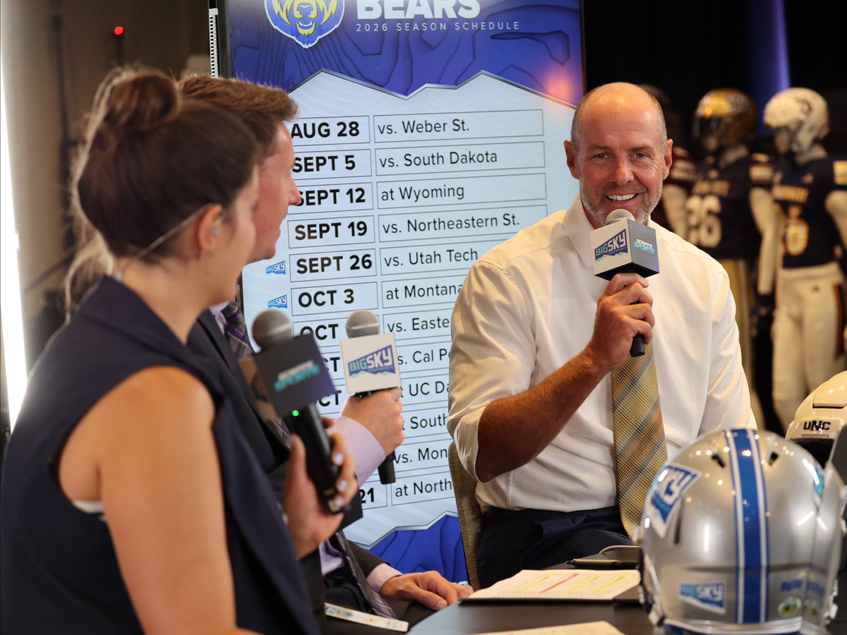 UNC_BearsFB's tweet photo. 𝐓𝐚𝐥𝐤𝐢𝐧' 𝐬𝐡𝐨𝐩 🗣️

Thanks for another great weekend, @BigSkyConf!

#BearCountry https://t.co/dxu0BWvUwD