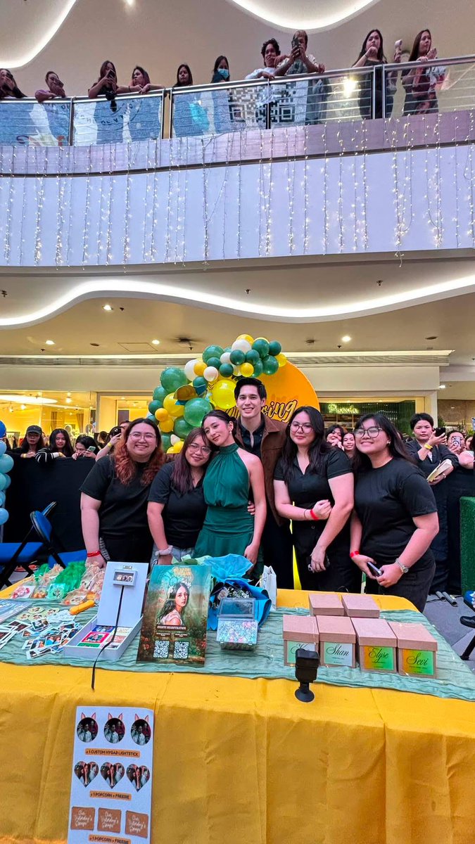 VivaOnePH's tweet photo. LOOK: Did you miss our cheerleader and team captain? They’re here visiting the fan booth of HyGab Official — Hyacinth Callado &amp; Gab Lagman!

A Viva One Original Series directed by Gino M. Santos, #OurYesterdaysEscape premieres SEPTEMBER 5, only on #VivaOne. https://t.co/Fb16j7WFIN