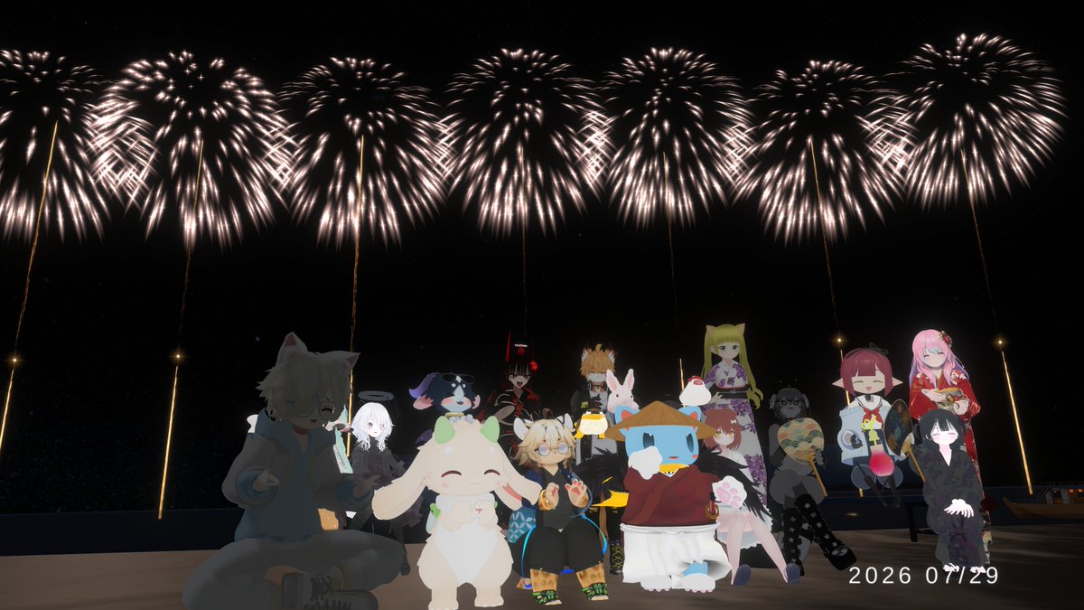 daiki01547's tweet photo. メタバース内も、夏やね。

たまやぁあっぁぁぁぁぁああああ！！！✨ https://t.co/RHbjU5eVrw