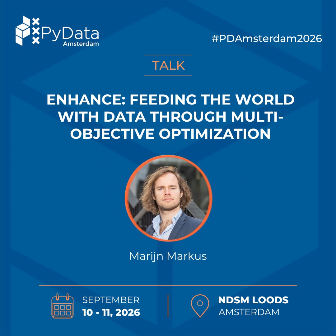 pydataamsterdam's tweet photo. Join Marijn to explore how the UN World Food Programme uses the Python powered Enhance platform to design affordable, nutritious, and sustainable diets at a national scale 🔥September 10 and 11! 📷https://t.co/Dr8z0ntDJK #PyData #DataScience #Python #AI https://t.co/RVg8hTkNpT