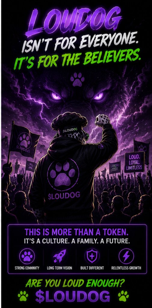 Righteousdevil7's tweet photo. @shahh Bear market builders. Bull market printers. 🐶🔥
$LOUDOG — 2 days old. Still here. Still loud. Still cheap.
https://t.co/1UBeAPQrES | https://t.co/KmFwJCaJpg
CA: GWACAbuQUMZDsK7hjwf2iprY8ksRERBTaeRXUgn9pump https://t.co/pbvZ214FFL