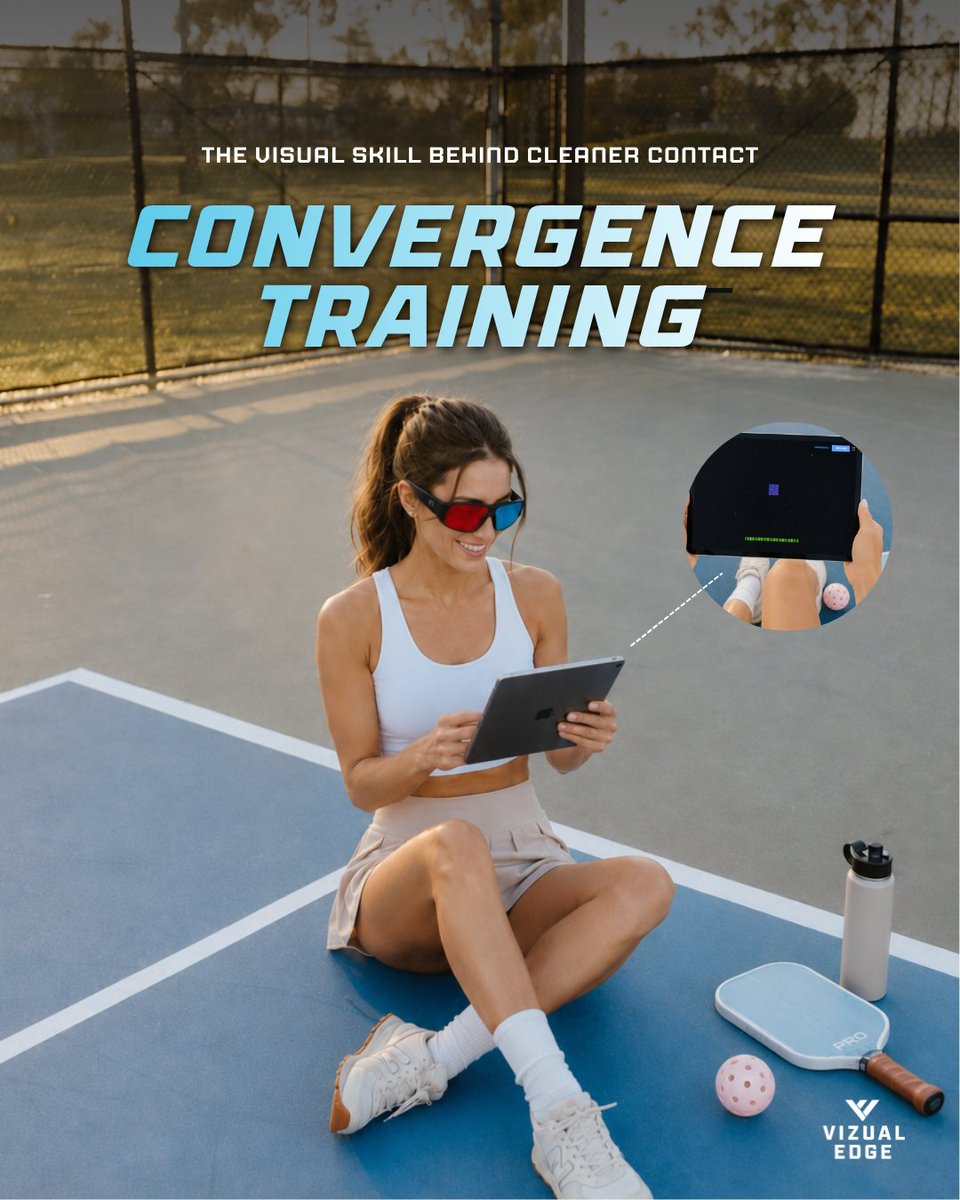 VizualEdge's tweet photo. Fast hands start with fast eyes. Convergence training helps both eyes work together to focus on the ball as it moves closer, supporting better tracking, cleaner contact and few jams. Start training and improve your #pickleball game today.

#VisionTraining #CognitiveTraining https://t.co/Rf2K4fEHH2