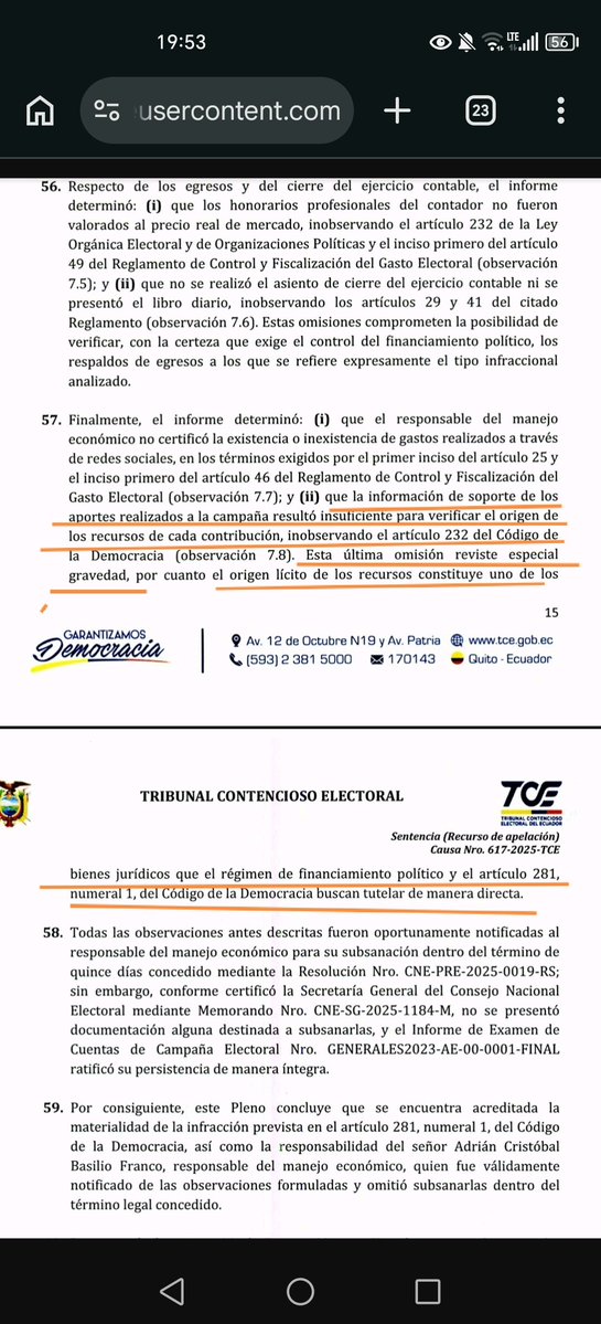 jaimechuchuca's tweet photo. El mismo TCE concluyó en su sentencia que no pudo verificar el origen de los recursos de ADN 2023.

¿Por qué no hubo cancelación?

 ¿investigación en la @FiscaliaEcuador?

¿suspensión por varios meses?

#Dictadura

Caso 617-2025.

https://t.co/Sby3mUBOzL https://t.co/GrzkMOB6iN