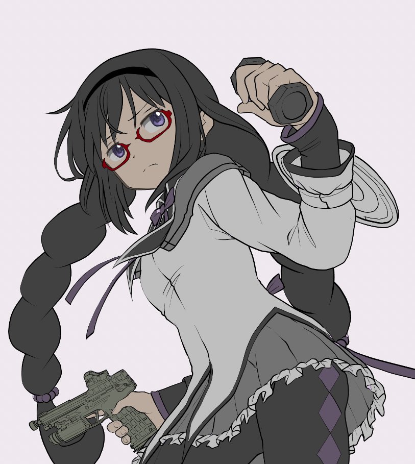 knives777's tweet photo. 新刊表紙ほむらちゃん(地塗りまで)
元気のあるうちに表紙は描かないとな。
どんどん元気なくなっていくから。。。 https://t.co/umXTtgamXr
