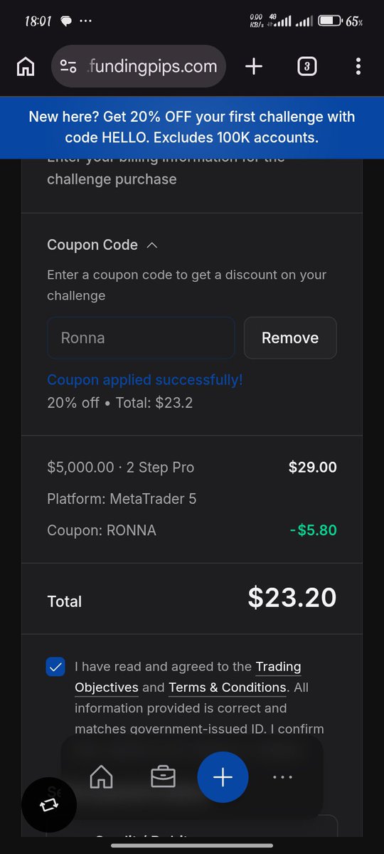 Fridaevibez's tweet photo. Just purchased a 5k 2 step pro account from @fundingpips using @ronna256 code. Wish me luck💪💪 https://t.co/i6WHgnKwi8