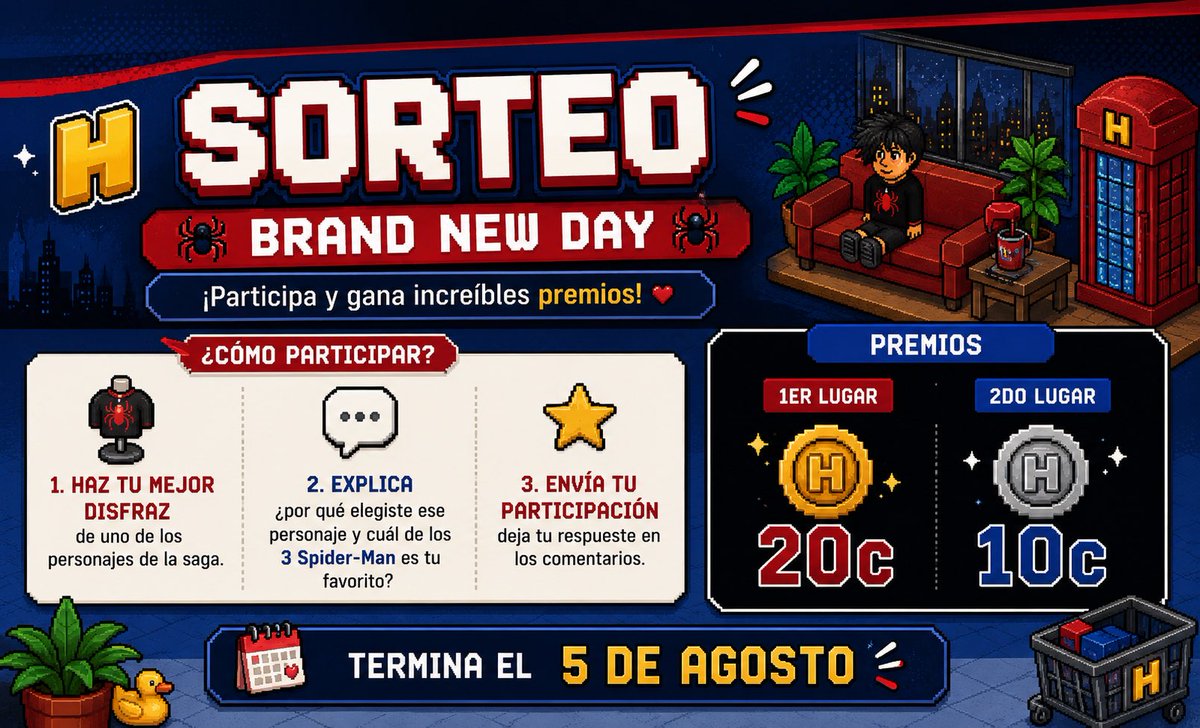 berecionhb's tweet photo. 🔹SORTEO POR EL ESTRENO DE BRAND NEW DAY 🕷️🔹

Requisitos: 

-Dar RT y Seguirme @berecionhb 
-Sigue los pasos de la imagen 

Termina el 5 de agosto, suerte a todos! 🕷️❤️ https://t.co/vTrr9yRro4