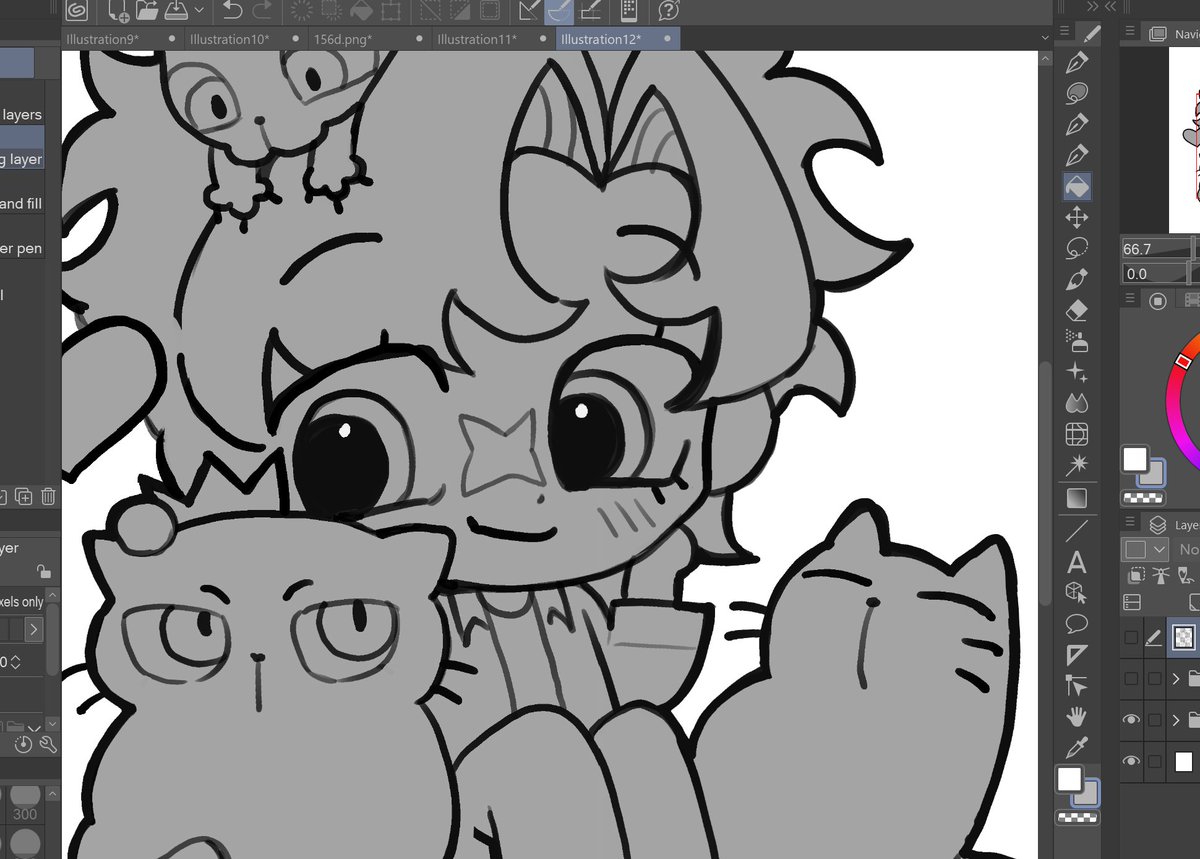 muftiys's tweet photo. working on a freebie to go with the plushie~ 
#goodtimeswithscarfanart #gtwscar https://t.co/VX8yTXcbuu