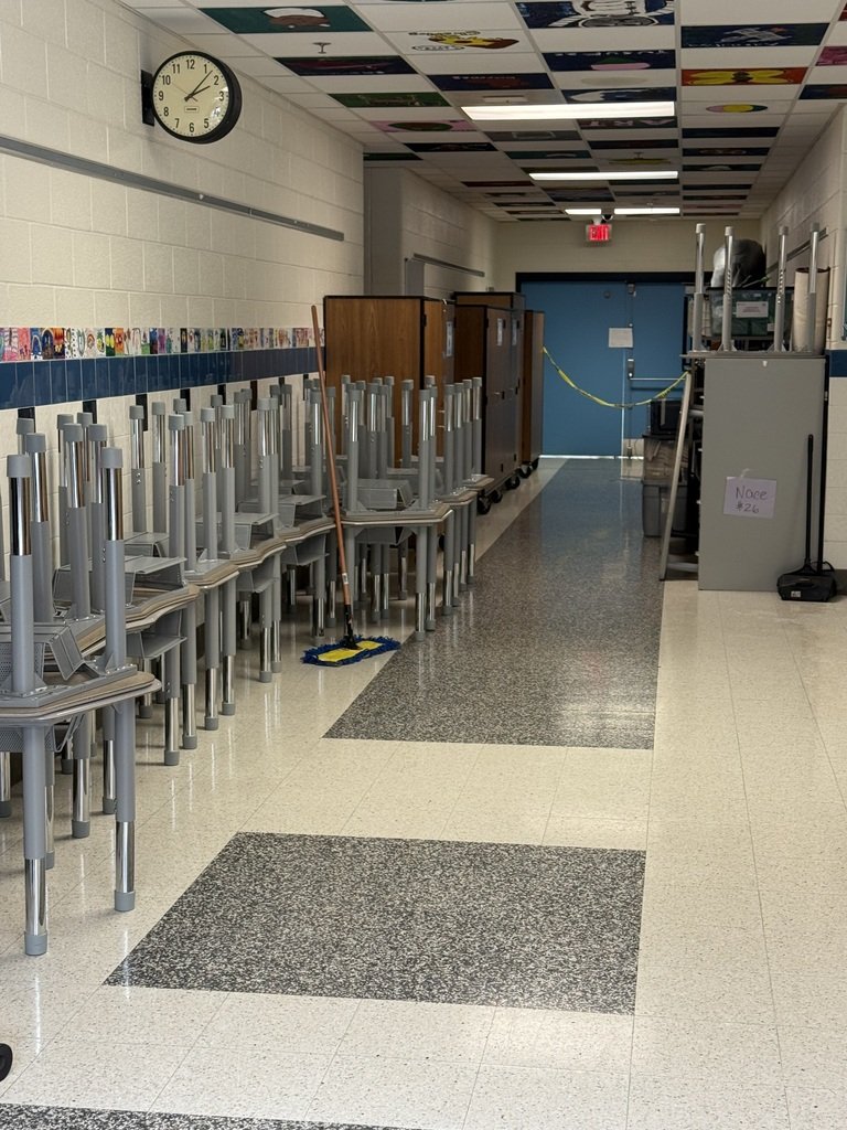 Tolbert_ES's tweet photo. Our Tolbert custodians spend each summer emptying every classroom, deep cleaning, and waxing floors to make them shine!  It’s a multi-day process, and we’re so grateful for all they do to prepare Tolbert for the new school year. Thank you, Vicky, Ernesto, Rosita &amp; Mirian! https://t.co/ELmFHxQTMQ
