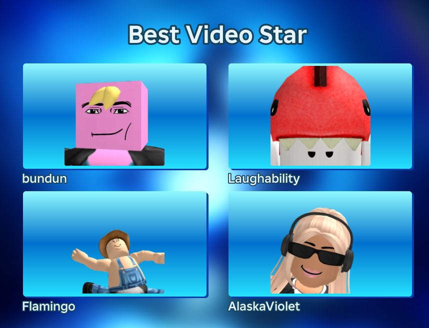 laughability2's tweet photo. Best lineup we’ve had for best video star in years I love all of you and hope you win Except Laughability https://t.co/PJktKVtoTy