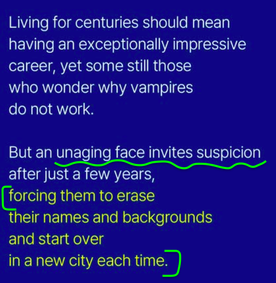 jays_ferrari's tweet photo. VAMPIRENOW IS JUST RAGEBAITING US RN-

my takeaways:
` vamps: us
` break: hiatus from fd/boycott
` unaging face: company ->forced brand renewal?
` pc3(): thinking about becoming fan of another grp
` coffin: comfort zone
` pc4: describing current situation

DROP THE ANNOUNCEMENT!! https://t.co/JYypPDyyZT