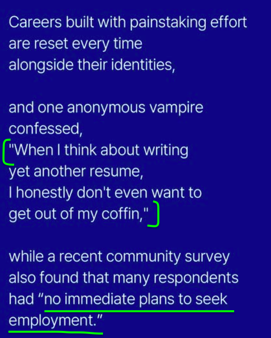 jays_ferrari's tweet photo. VAMPIRENOW IS JUST RAGEBAITING US RN-

my takeaways:
` vamps: us
` break: hiatus from fd/boycott
` unaging face: company ->forced brand renewal?
` pc3(): thinking about becoming fan of another grp
` coffin: comfort zone
` pc4: describing current situation

DROP THE ANNOUNCEMENT!! https://t.co/JYypPDyyZT