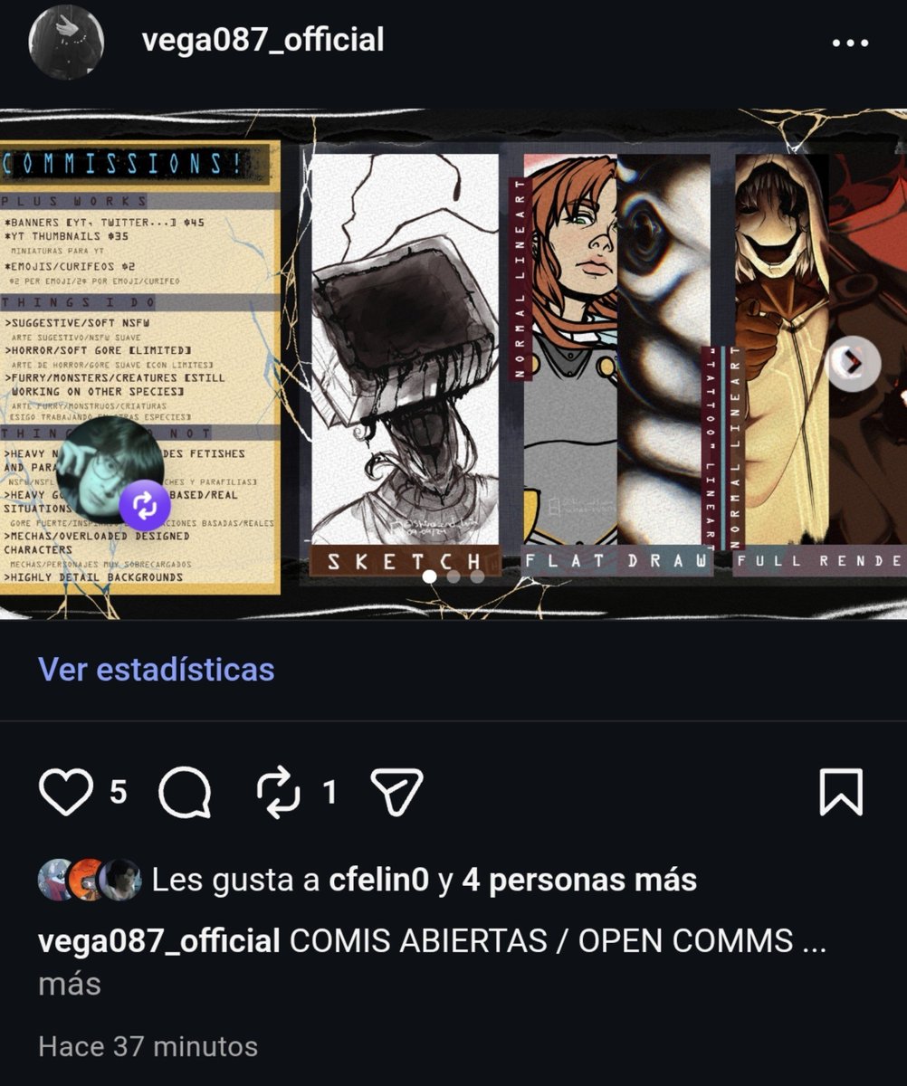 Shiro_and_Grim's tweet photo. bueno gente, deje tambien publicaciones en instagram y deviantart a ver como me va ahi, en facebook ni le volví a intentar porque me bloqueó/borró mis posts- https://t.co/og0HfEUmtT