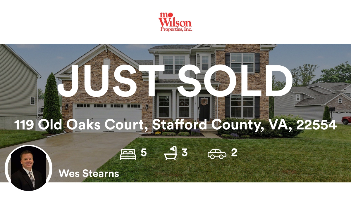 wesstearns's tweet photo. 🛌 5 🛀 3 🚘 2
📍 119 Old Oaks Court, Stafford County, VA, 22554

My latest sale on RateMyAgent.
VA 0225053331
https://t.co/tS7MHARh6R

...
#ratemyagent #realestate #MO_Wilson_Properties https://t.co/bVGAsuZLn5