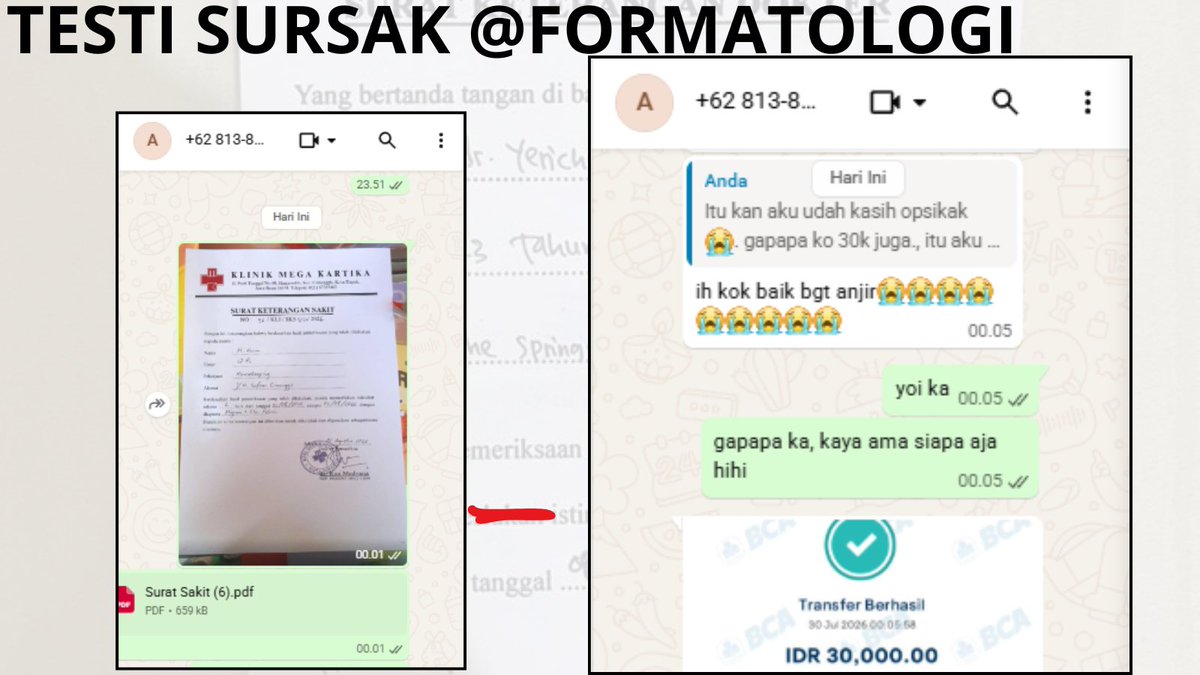 formatologi's tweet photo. Lagi niat upload testi wkwk, surdok sursak ready ya guys, lengkapp ko ini ada cap segala macem. free foto print juga bisa req faskes idaman klean #zonauang https://t.co/XKMffl15dM