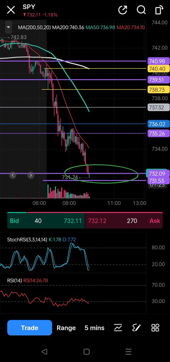 OptionCookie's tweet photo. $SPY #SPY did you like that 732 sweep ? 🤪 Im out https://t.co/d3j6DOz2ui