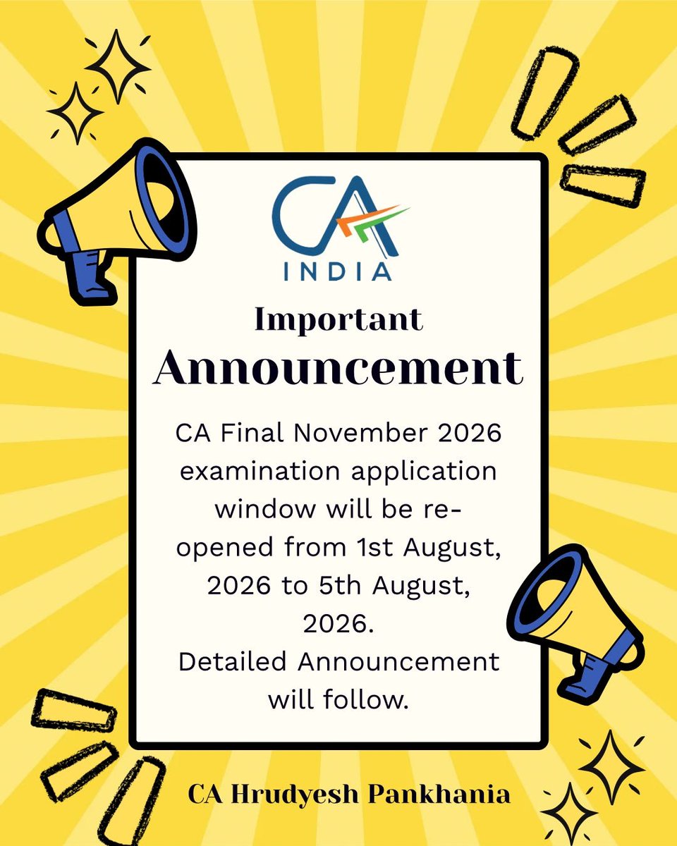 IUCRAJ's tweet photo. BEST GIFT FROM THE ICAI TO THEIR STUDENTS ON THE OCCASION OF GURU PURNIMA 🙏🙏

Happy Guru Purnima to everyone 🙏🙏 https://t.co/sACUiSIG6V