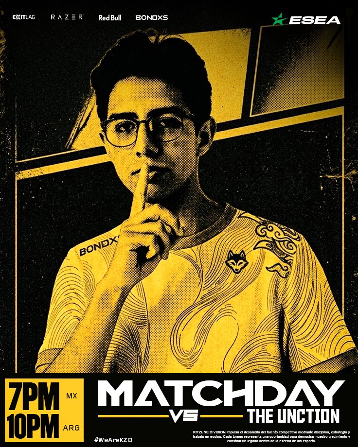 KZDivision's tweet photo. HOY VUELVEN A JUGAR ELLOS 🔥

Nuestros chicos siguen el recorrido por #EseaLeague y se enfrentara a #TheUnction !

Pueden ir a verlos por:
💜https://t.co/5QJCuDetxh

⏰7pm🇲🇽, 8pm🇨🇴,10pm🇦🇷.

Esperamos su apoyo y amor a los chiquillos 🦊💛

#WeAreKZD #esports #WeAreKZD #Bonoxs #Razer #exitlag #redbull #counterstrike #CS2 #latam #Gaming #parati