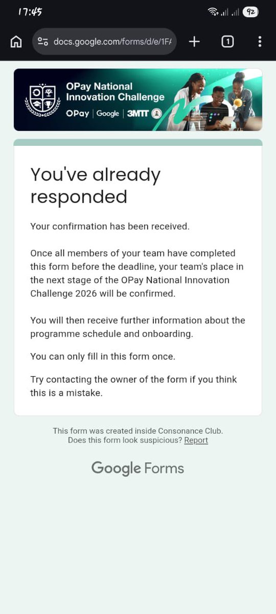 coursepass_app's tweet photo. One of the team member who is not part of the team submitted to have access to the email. Here is screenshot the actual team member same day of shortlisting @OPay_NG https://t.co/u1XzWRd3tl