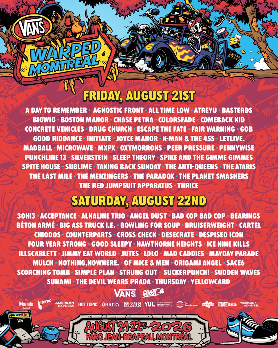 StrungOut's tweet photo. MONTREAL — we're comin back with Warped Tour. Saturday, August 22nd, we’ll see u at Parc Jean-Drapeau. old friends, new faces, loud music.. just like it should be. grab sum tix &amp; come hang with us 💥
https://t.co/EMjKEZrrPf

#strungout #warpedtour #montreal #punkrock #cholometal https://t.co/LWeeEcUc6j