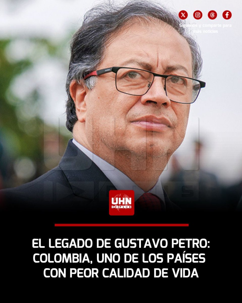 UHN_Plus's tweet photo. 🇨🇴‼️ | Un informe de Wharton School de la Universidad de Pensilvania, reveló que Colombia es catalogado como uno de los países con peor calidad de vida en la región. Sobre 85 naciones, Colombia se ubica en el puesto 69. Algunos factores a tener en cuenta fueron la seguridad, las oportunidades laborales, estabilidad política y bienestar general.