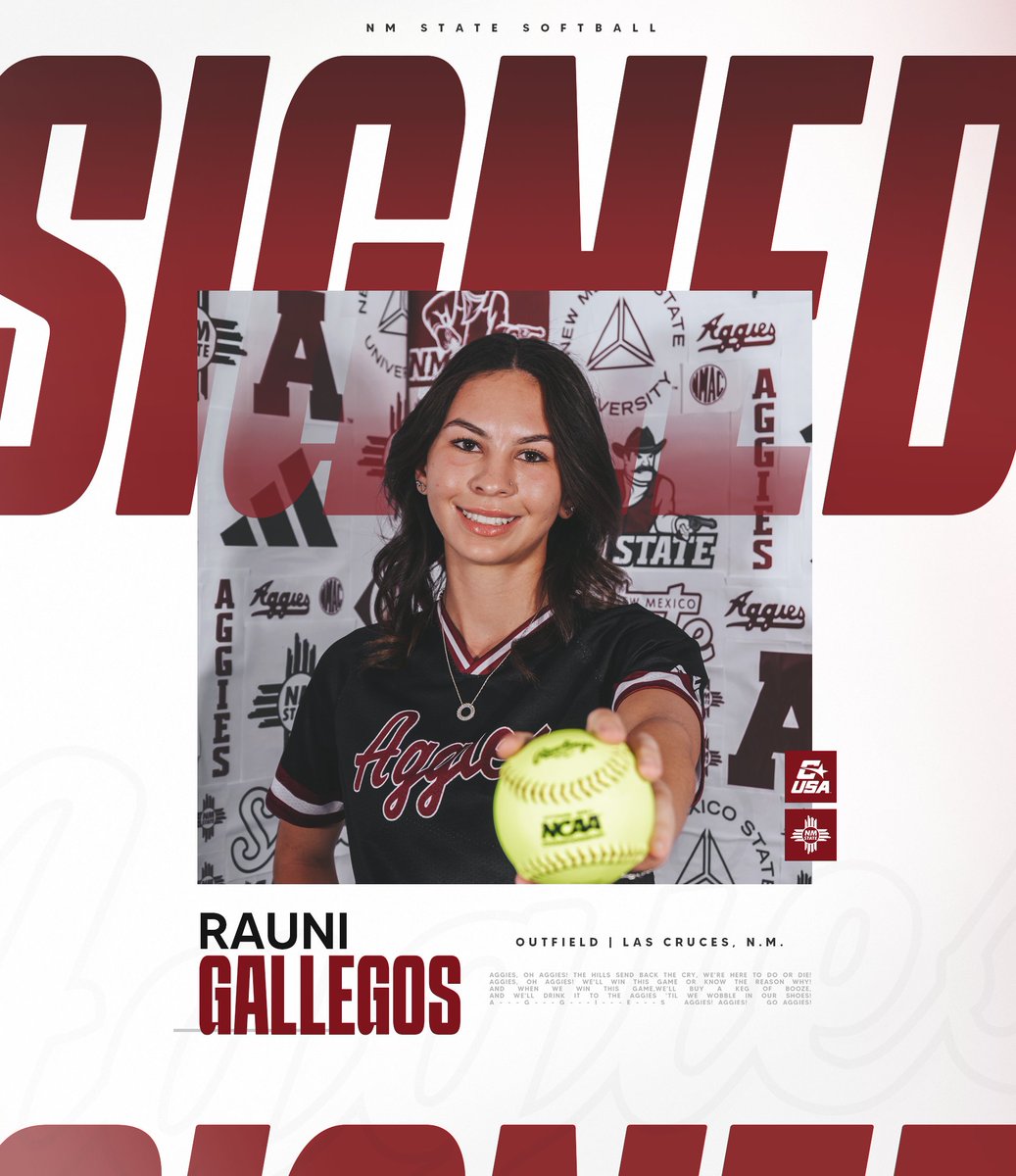 NMStateSoftball's tweet photo. Welcome to Aggie Country, Rauni! 🤠❤️

#AggieUp https://t.co/G4N60phSUN