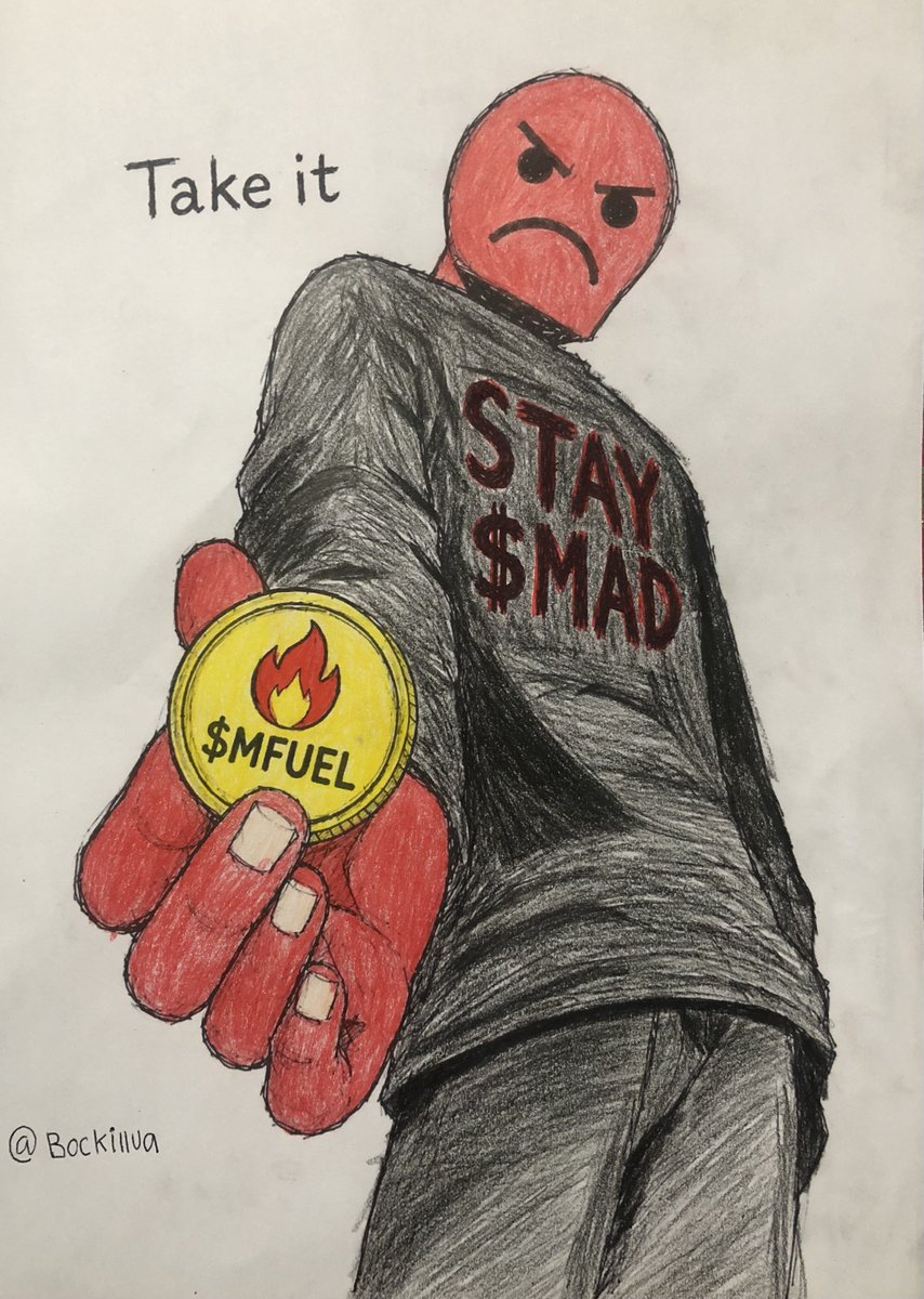 bockillua's tweet photo. take it and HOLD
$MFUEL + $MAD

@madrichclub_ 
#MAD 

$MAD :
Fa7ZE9nCEYnrHsnoeHuhEExJpchtrBtKXnWe6CgHpump

$MFUEL :7YEPtrYqRgTgQuXtvtx18Qhd2HsA1VFBUJRHQ5dJpump https://t.co/Ls0jNocCAE
