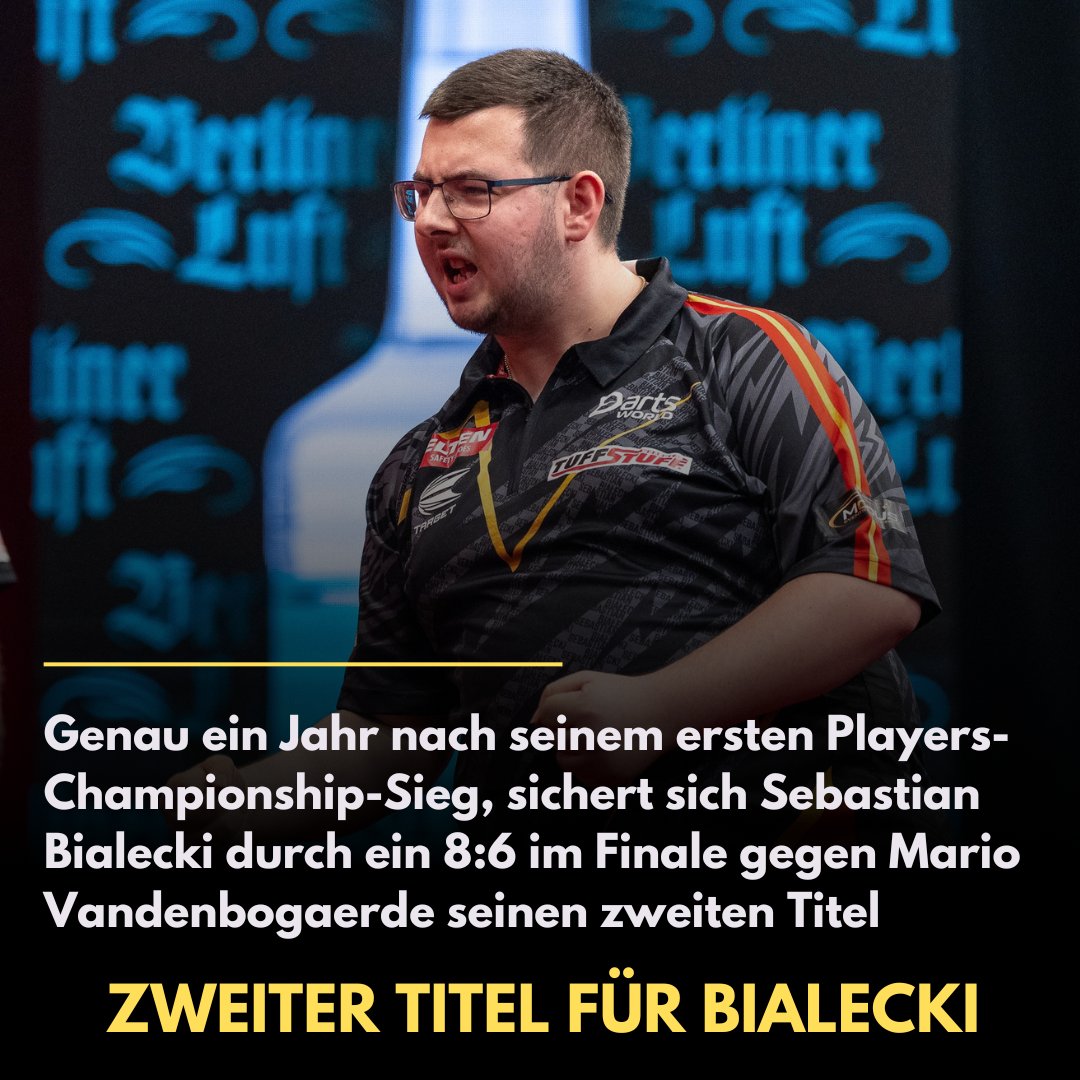 dartn_de's tweet photo. +++ Players Championship: 29. Juli wird zum Bialecki-Tag +++

⚡️ Zweiter PC-Sieg für Bialecki
📅 Genau vor einem Jahr der erste Titelgewinn
🇧🇪 Vandenbogaerde verliert zweites Endspiel
9⃣-Darter von Scott Williams

➡️ https://t.co/Boi3AlL4aU

#darts #dartzn #protour #pc26 https://t.co/DMns8tsj4a