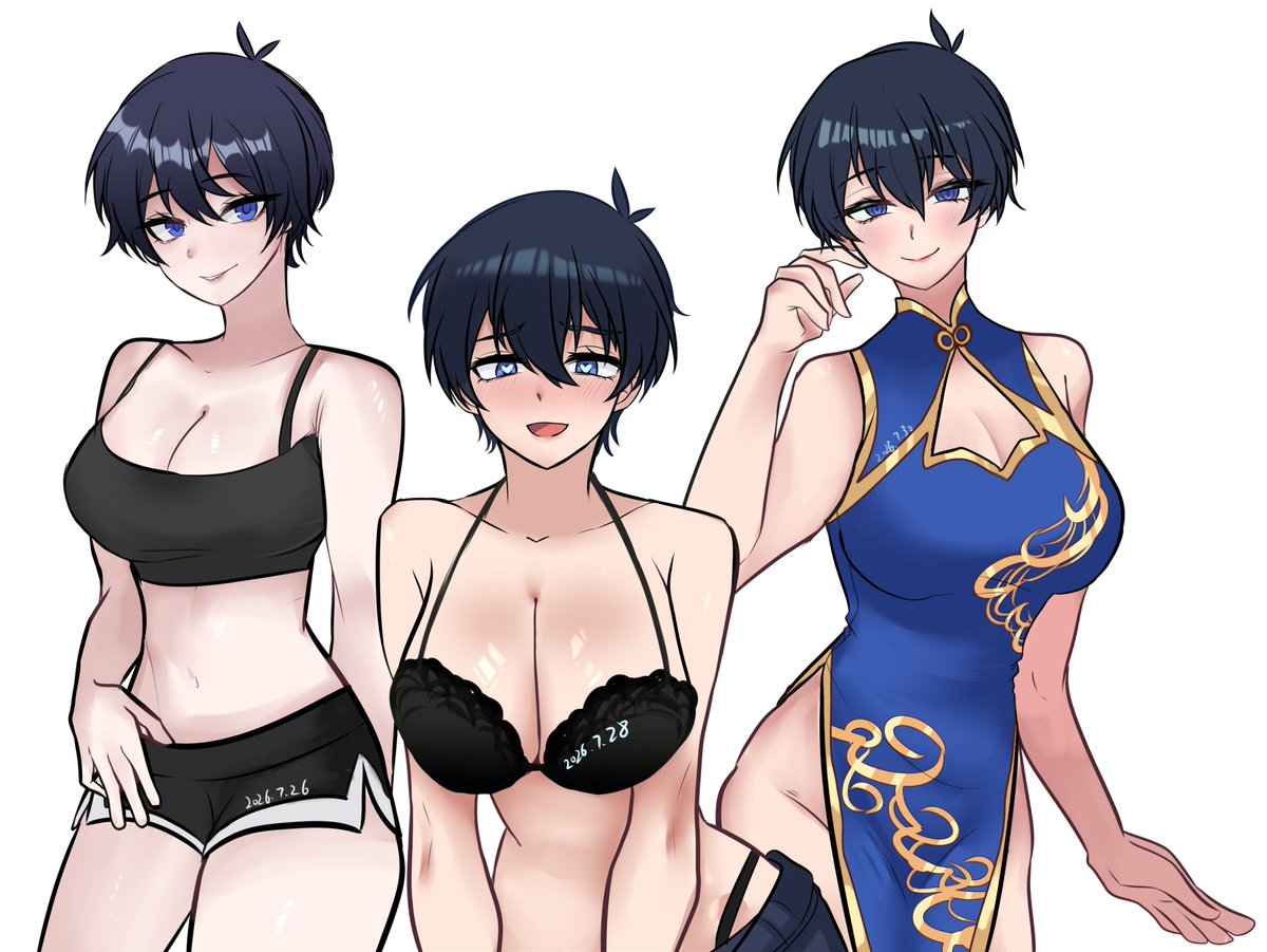 mouxun535's tweet photo. This is just practice for my trashy kinks lol.（Some parts referenced）
Isagi♀
It's not good, but still — please don't feed my art to any AI. https://t.co/CmPaCb0sz9