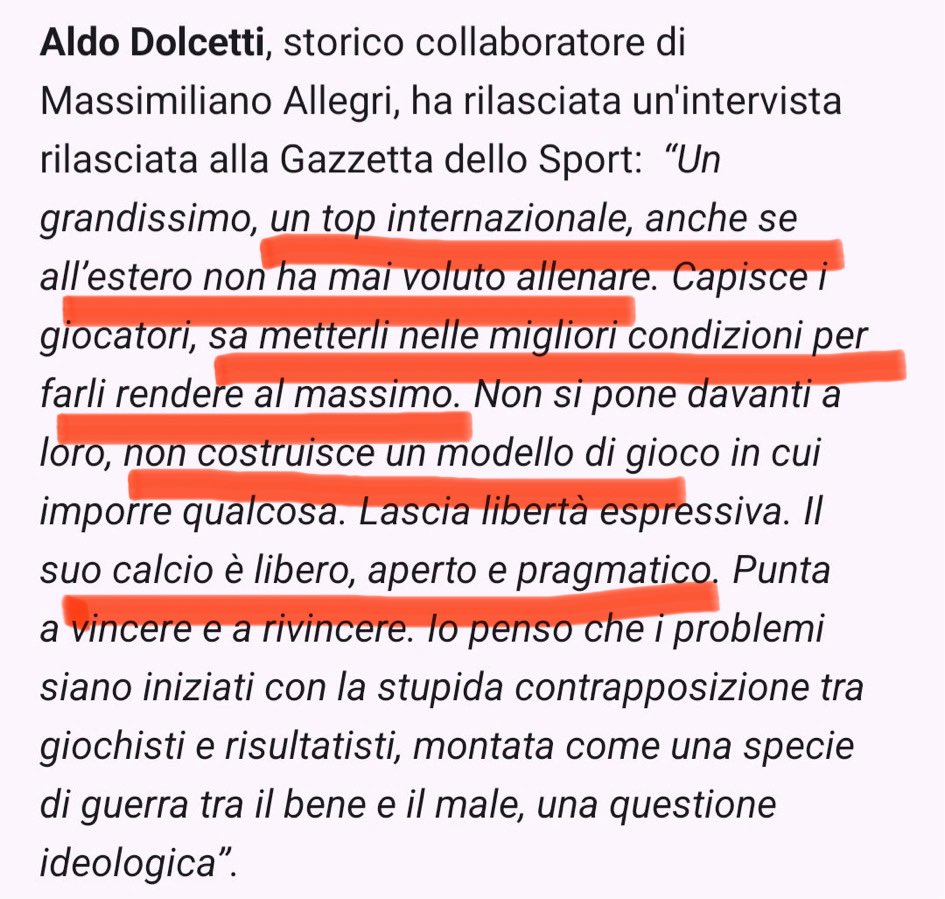 pisto_gol's tweet photo. #Dolcetti alla @Gazzetta_it 
1. #Allegri è un top internazionale ( non ha mai allenato all’estero nè vinto un trofeo internazionale)
2.Capisce i giocatori e sa metterli in condizione di rendere al massimo ( per informazioni citofonare #RafaLeao #Pulisic ) 
3. Non costruisce un modello di gioco, il suo calcio è libero, aperto e pragmatico (cosa vuol dire, che in campo tutti fanno quello che gli pare? cit. #AcMilan ) 
E la chiamano estate 🏖️