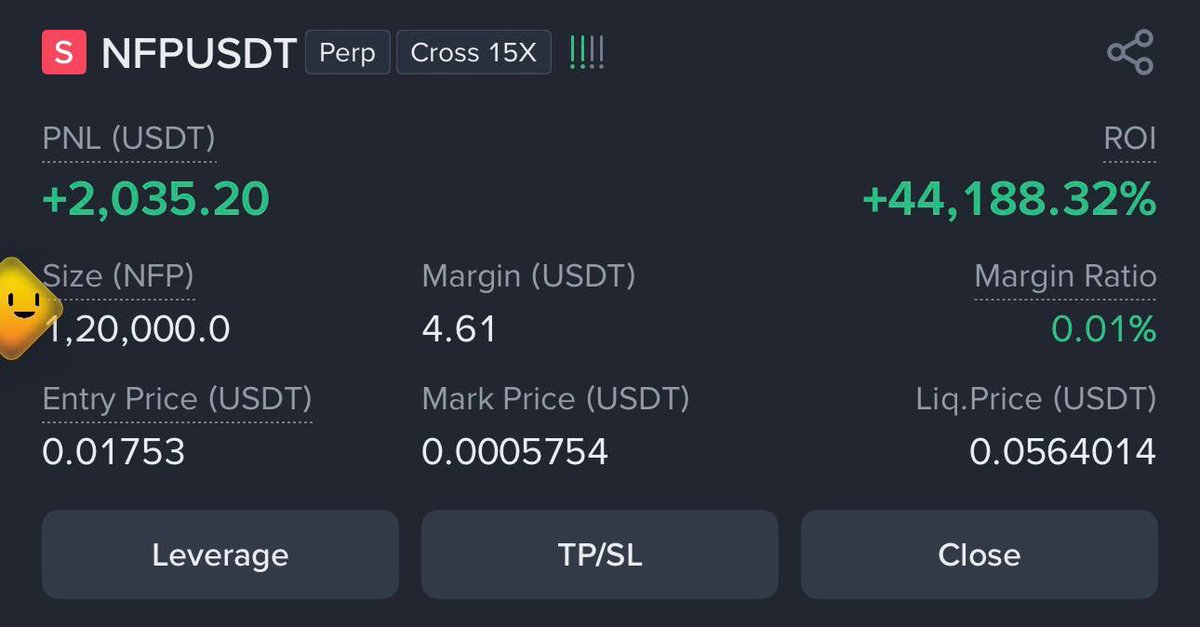 billionair_Sam's tweet photo. I just logged in another old account today
A trade with 4$ is opened which made 44000%+
4$ moves to 2000$+
$NFP made + 44000% https://t.co/6iSllqakcc