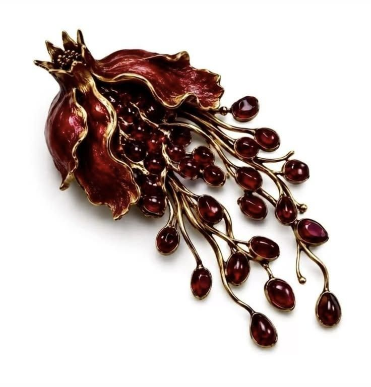 HerodotusWave's tweet photo. The pomegranate brooch created by the Armenian jewelry artist Anahit Phahlevanyan. https://t.co/dnP7DPrKx1