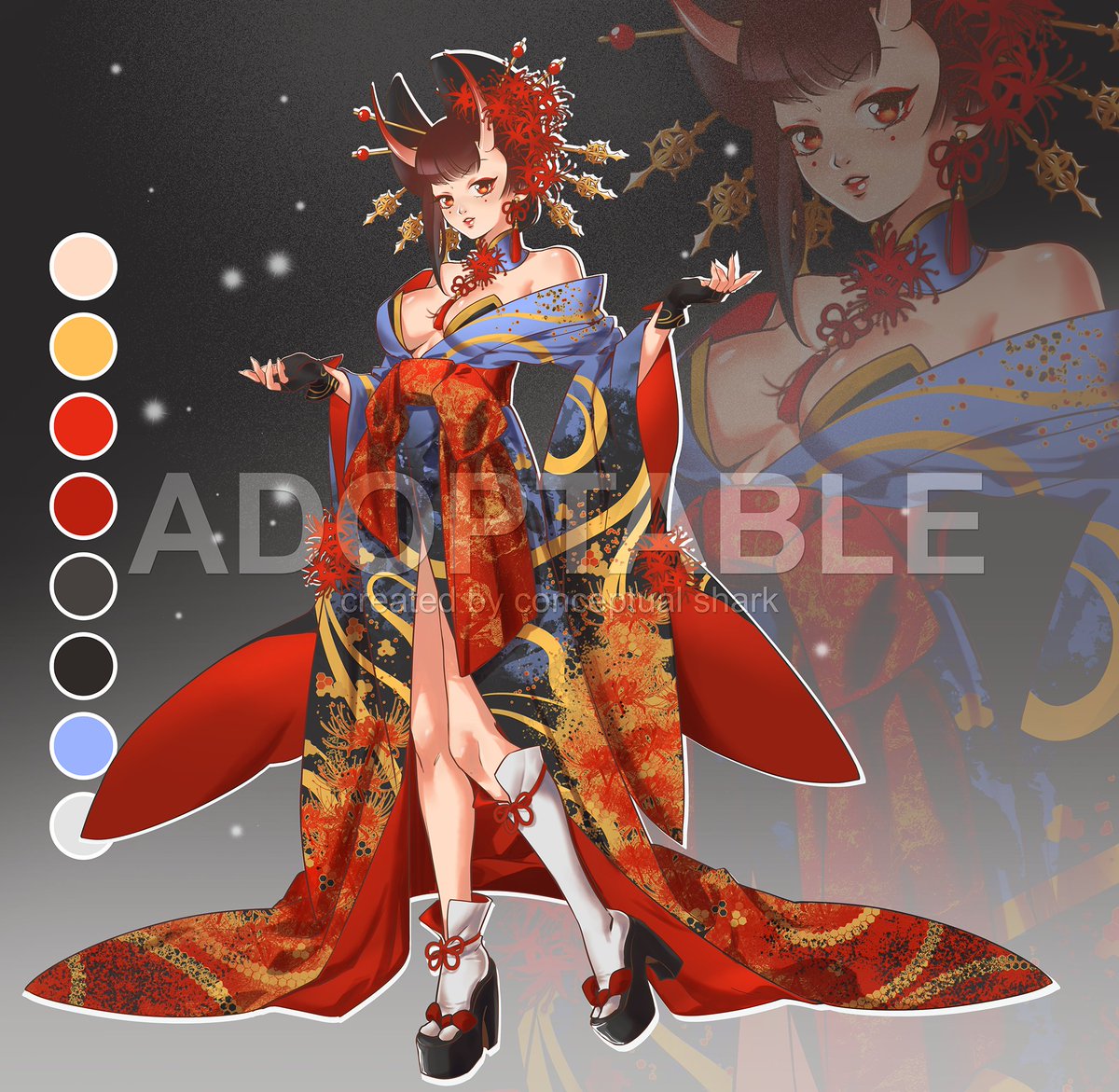 Shark_s_Adopt's tweet photo. 👹 Lycoris Oni
#adopt #adoptable #characterdesign #ocdesign https://t.co/CHNxXHoBTB
