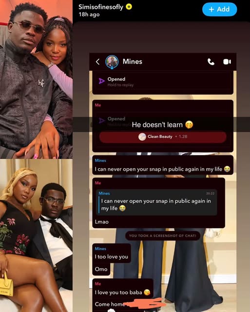 yabaleftonline's tweet photo. "I can never open your snap in public again in my life" — Femi Dapson tells his wife, Simisanya, after she sent him a private snap. https://t.co/TLhMJ75aXK
