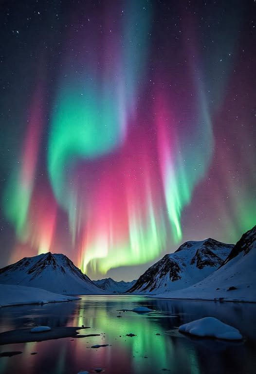 Worldstuff69's tweet photo. Magical Moments under the Northren Lights💚 https://t.co/9BQTXybAsc