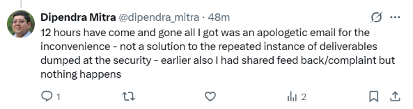 dipendra_mitra's tweet photo. @AmazonHelp Same carelessness repeated - please read the tweet and respond - in the tweet I have very clearly mentioned that all I got was an apologetic email - so what are u asking me to read without even reading the tweet I have sent https://t.co/xz3sTHlazv