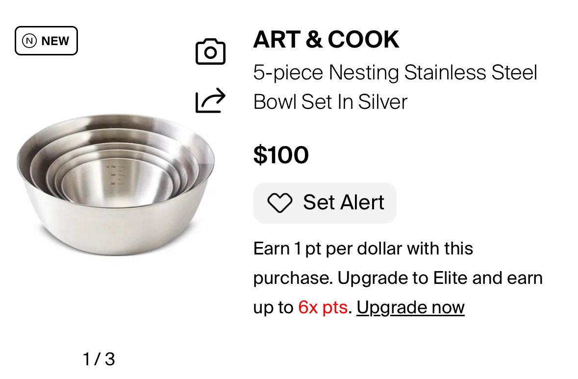 glitchtoriches's tweet photo. Art &amp; Cook 5-Piece Nesting Stainless Steel Bowl Set for Just $29.99! 🚨

Regularly $100.00 at Art &amp; Cook.

Save 70% on this 5-piece stainless steel mixing bowl set! STAINLESS STEAL!

Limited-time special before it’s gone!

https://t.co/GOCCe1sc05 #ad https://t.co/YNtSyCO6Ot