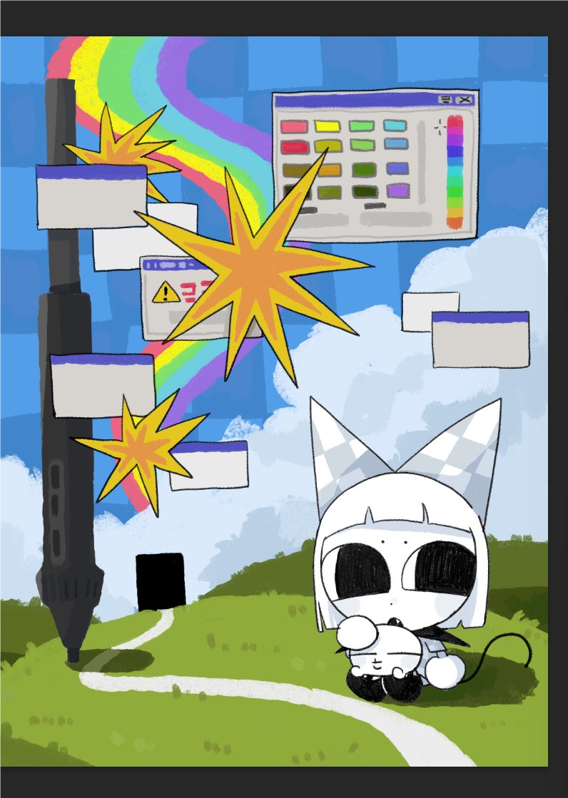 Pandaaaaye's tweet photo. 集中して絵を描き続けるの、もう吐きそう😭😭😭すごく疲れた…でも休むわけにはいかない https://t.co/8xbUUTRWYd